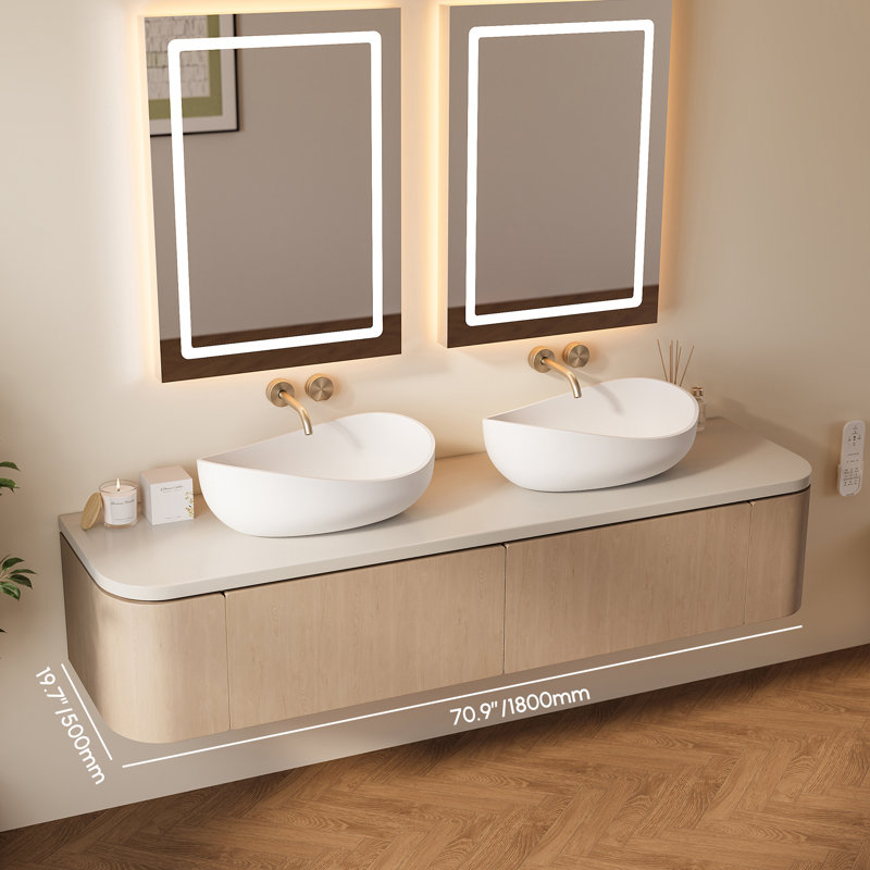 Oval Vessel Sink Stone Resin Bathroom Sink Modern Art Sink Matte White with Pop Up Drain (Matte White)