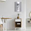 Art mural en métal luxueux «Chat Line» par Pechane, 12 po x 16 po-101656974