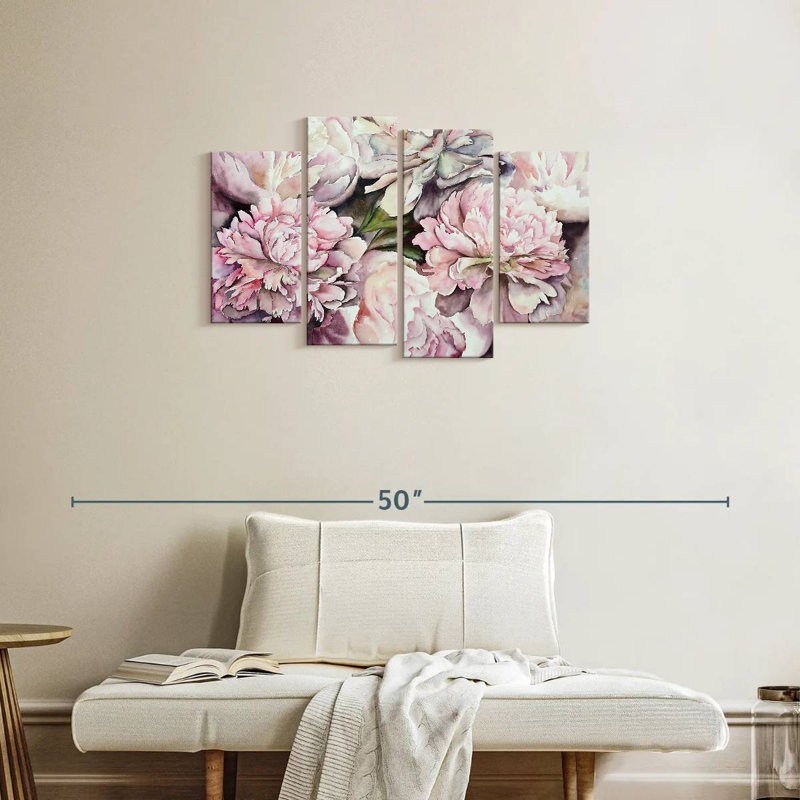 Harnek Classic Pink Peonies, 22" H x 36" W