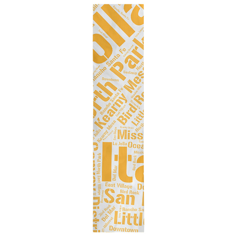 Cotton BlendTable Runner, 72" x 16", Orange, San Diego