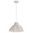 15"W 1-Light White Painted Rattan Pendant