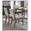 Ensemble de salle à manger 7 pièces Modern Design avec table et 6 chaises rembourrées en tissu avec finition en bois brun