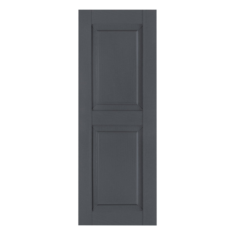 Custom Raised Panel Shutter (Pair), 12", Dark Grey, 67"