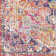 Charleston Power Loom White/Orange/Dark Blue Rug