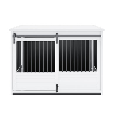 Tucker Murphy Barn Door Dog Crate End Table