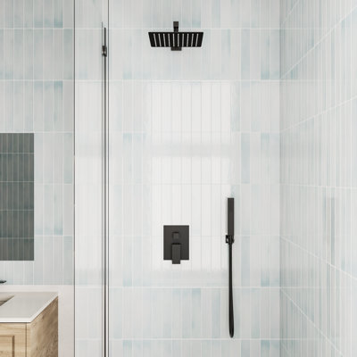 Crozet Pressure Balance Two-Function Shower System with 10-inch Rain Shower Head and Hand Shower (Valve Included)