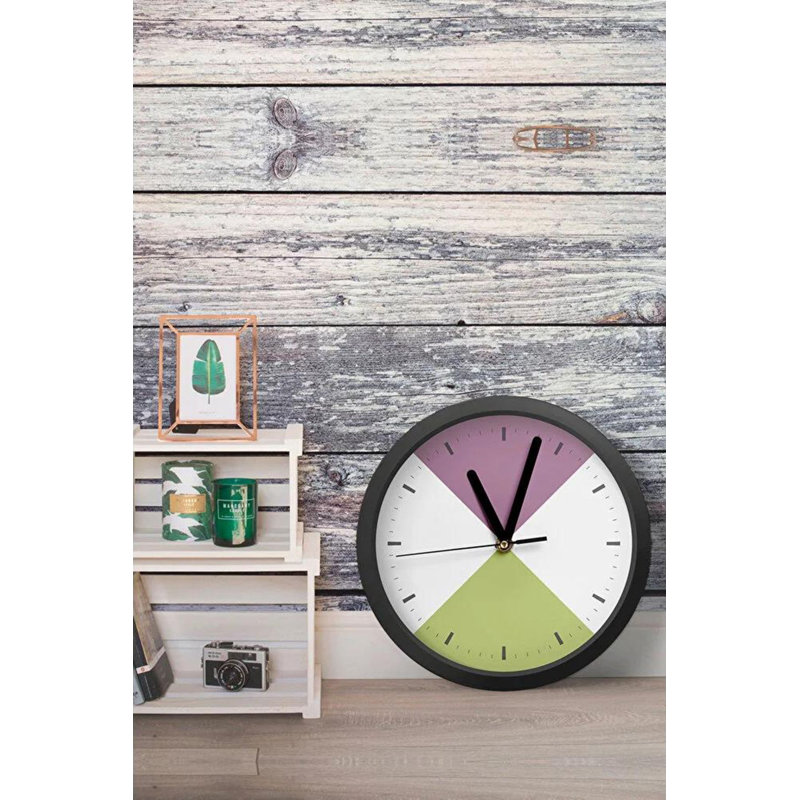 Stylish Decorative Wall Clock, 14.2 x 14.2 x 0.4 inches | 100% MDF, Thickness: 0.2 inches | Lightweight at 1.0 lbs | Perfect for Home & Office Decor, Modern Design with Elegant Finish