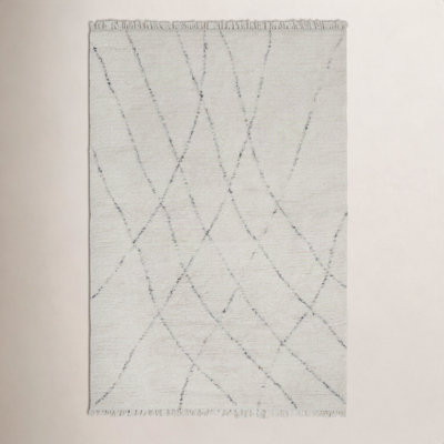 Hand-Woven Striped Wool Rug