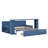 Daybed With Removable Desk, Storage Drawers & Hydraulic Side Table-1745523656
