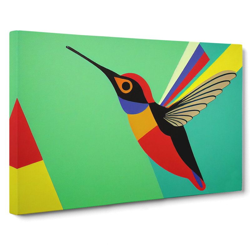 Terrific Abstract Hummingbird - Wrapped Canvas, 40cm H x 60cm W x 3cm D