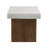MGO Square Side Table [Top(Antique White) + Base (Natural)]