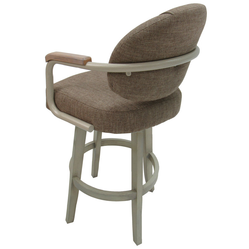 Comptoir pivotant, bar et très grand tabouret Koya, Beige, Beige océan, Très grand (siège d'une hauteur de 34 po)