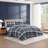 Tommy Hilfiger Bleecker Plaid Blue Cotton Reversible Quilt Set-117430502-117430499