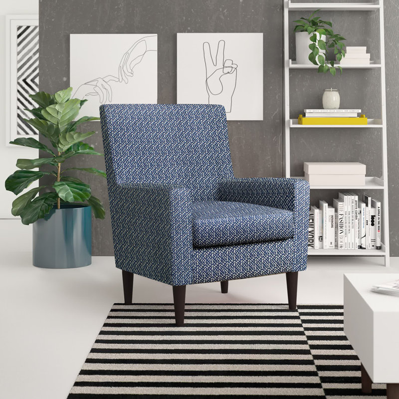 Donham Upholstered Accent Chair, Navy