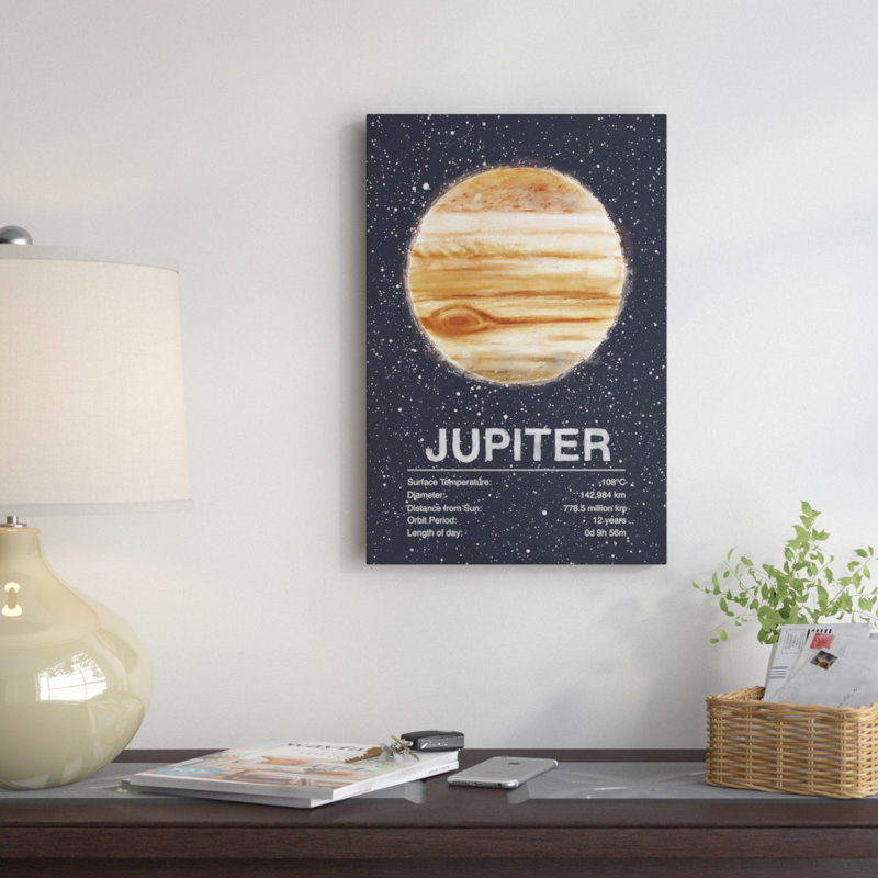 « the planets series : jupiter », impression sur toile tendue, H 18 po x l 12 po x P 1,5 po, Toile tendue, Pas de tapis