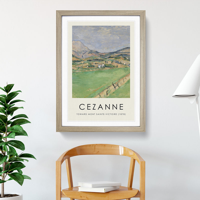 Toward Mont Sainte Victoire by Paul Cezanne - Picture Frame Painting, 48cm H x 36cm W x 2cm D, Oak Framed