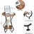 Round End Table For Small Spaces, Rustic Industrial Side Table With Open Shelf, Sturdy MDF And Metal Frame, Versatile Coffee Table For Living Room, Bedroom, Office, Balcony