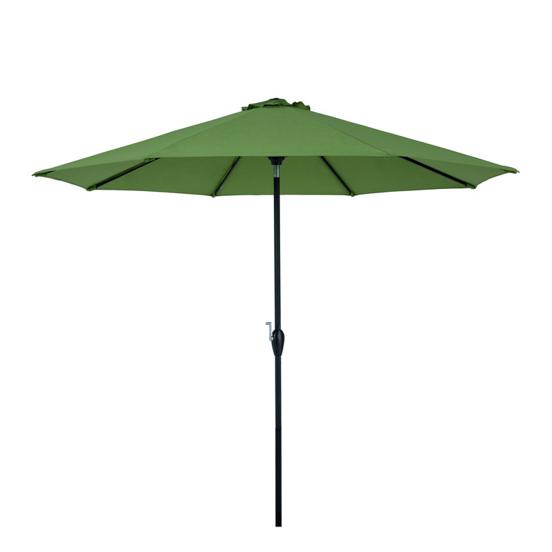 Parasol de marché 9 pi Kronqui, Vert, Col inclinable