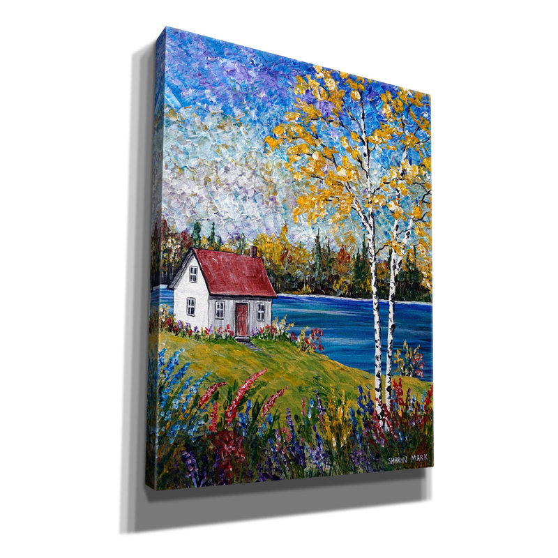 «Dark Water On Canvas» par Sharon Mark, reproduction, H 16 po x l 12 po x P 0,75 po