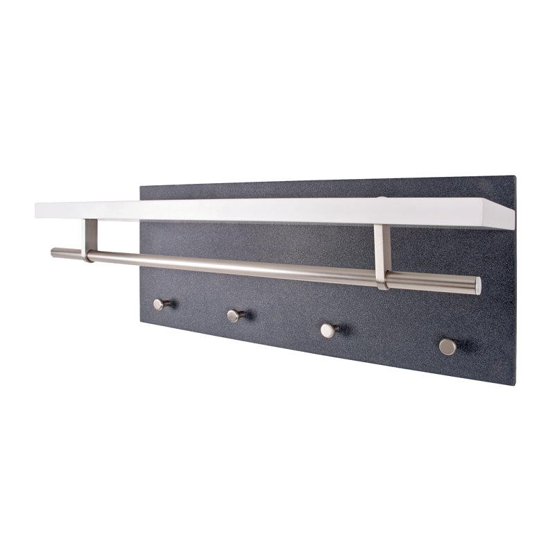 Jaac Wall Mounted Coat Rack, White