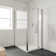OVE Decors 48-In W X 34-In D Shower Base Pan Rectangle, Hidden Side Drain, White Acrylic, Reversible Design