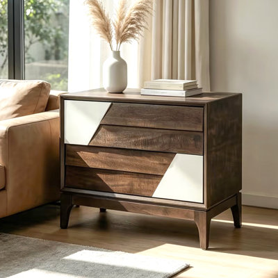 24 W Solid Wood,MDF Nightstand