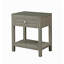 Table de chevet en bois beige 23 po avec plateau en verre et tiroir Dylan-852231642