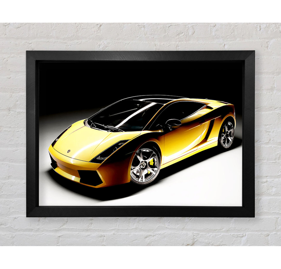 Lamborghini Yellow Stunner - Einzelner Bilderrahmen Kunstdrucke