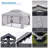 10X13FT Gazebo Aluminum, Mosquito Net For Garden Use With Double Roof (Gray)