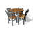 Metal 4-Leg Table Base
