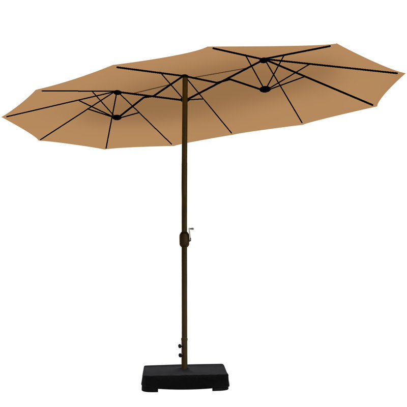 Parasol de marché rectangulaire Ocilla, Kaki