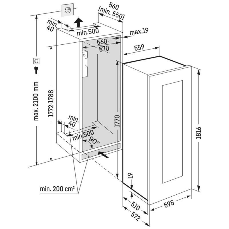Built-In Multi-Temperature Wine Cabinet
