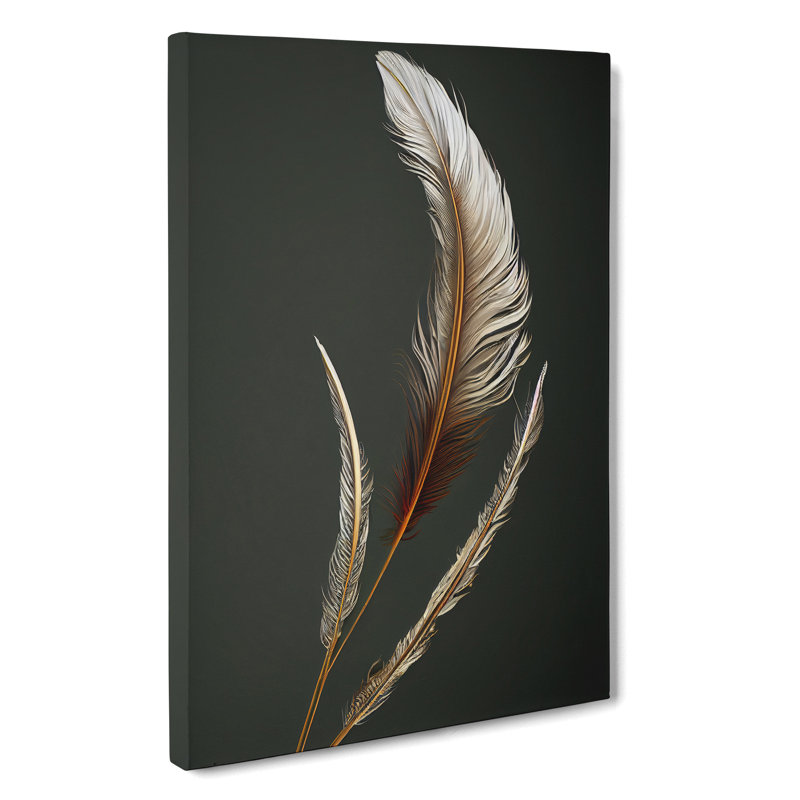 Angel Feathers - Wrapped Canvas Print, 60cm H x 40cm W x 3cm D, Wrapped Canvas