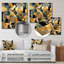 Gold Cubist Visions II - cubisme imprimé sur métal-1827943517