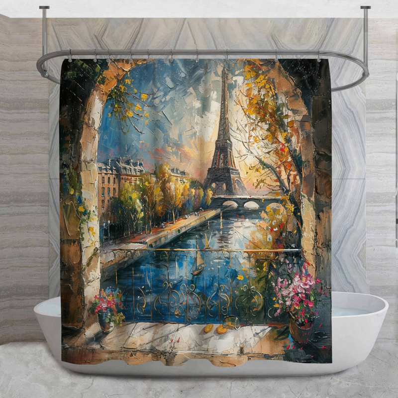 Rideau de douche Tatanisha, H 93 po x l 70 po