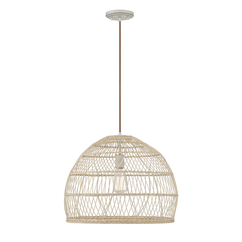 Méridienne à 1 lumière en rotin naturel Meridian avec douille assortie, Naturel