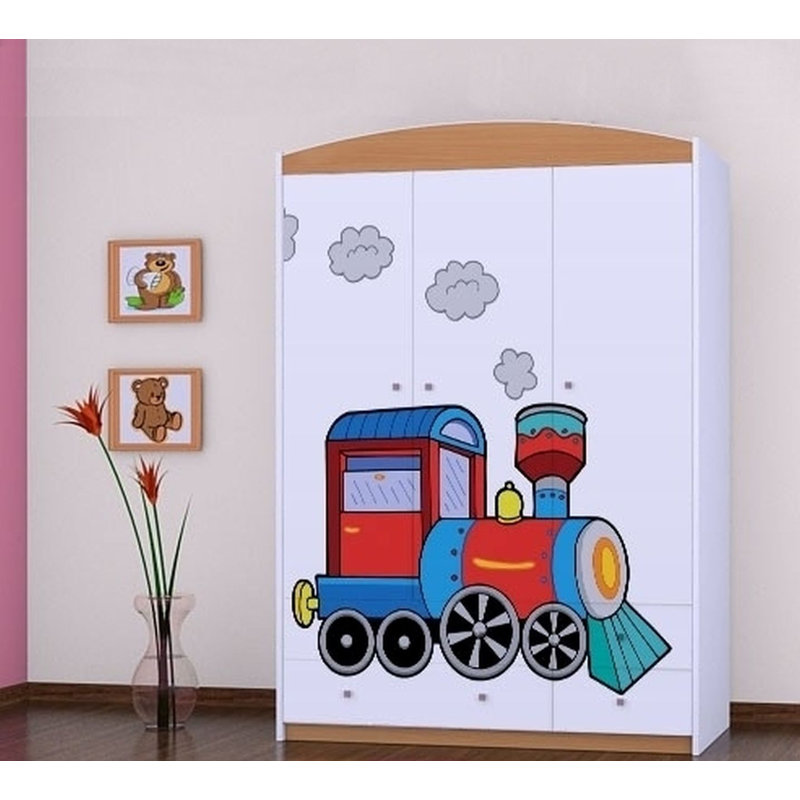 Buster 3 Door Wardrobe, Brown