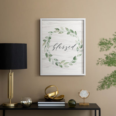 «Blessed Wreath», reproduction encadrée en bois massif