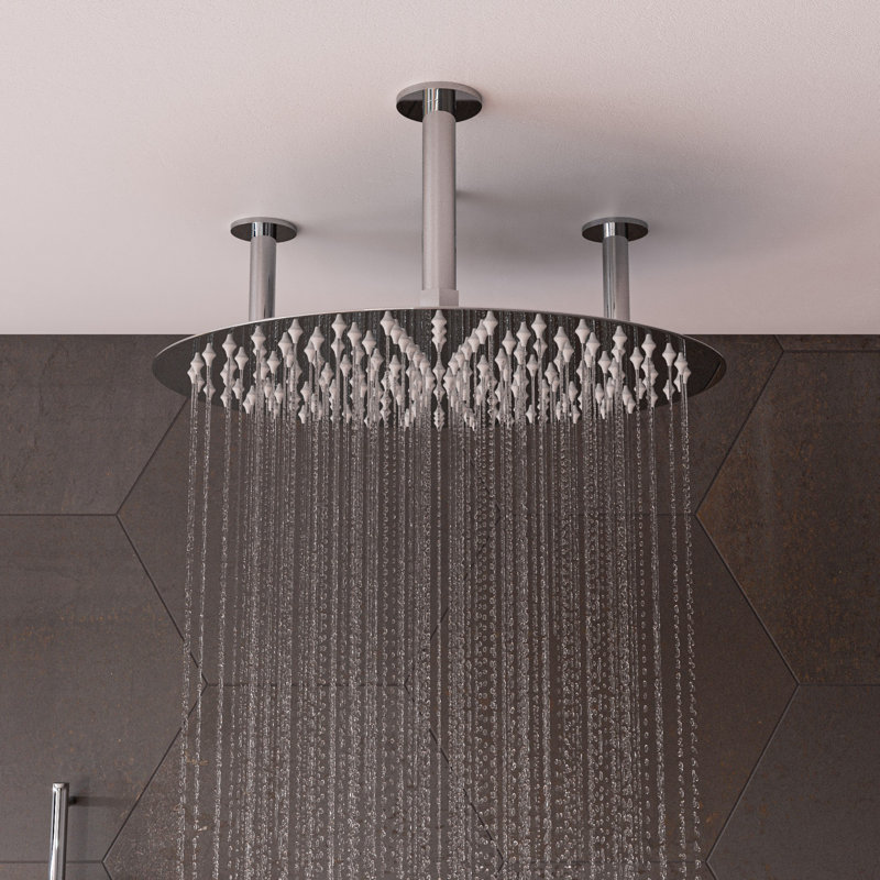 Tête de douche rain, Acier inoxydable poli