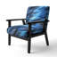 Fauteuil rembourré moderne Blue Heron Feathers Of Light I