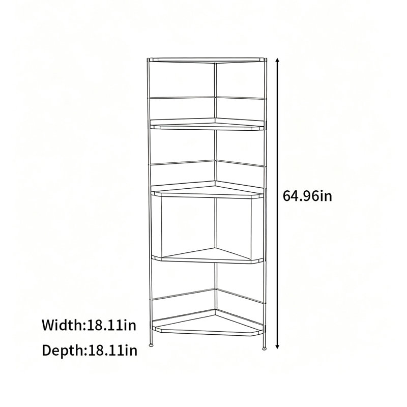 Bibliothèque d'angle minimaliste