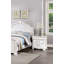 Classic White Wood Nightstand With Nickel Pulls, 2-Drawer Bedside Table | Gift Idea