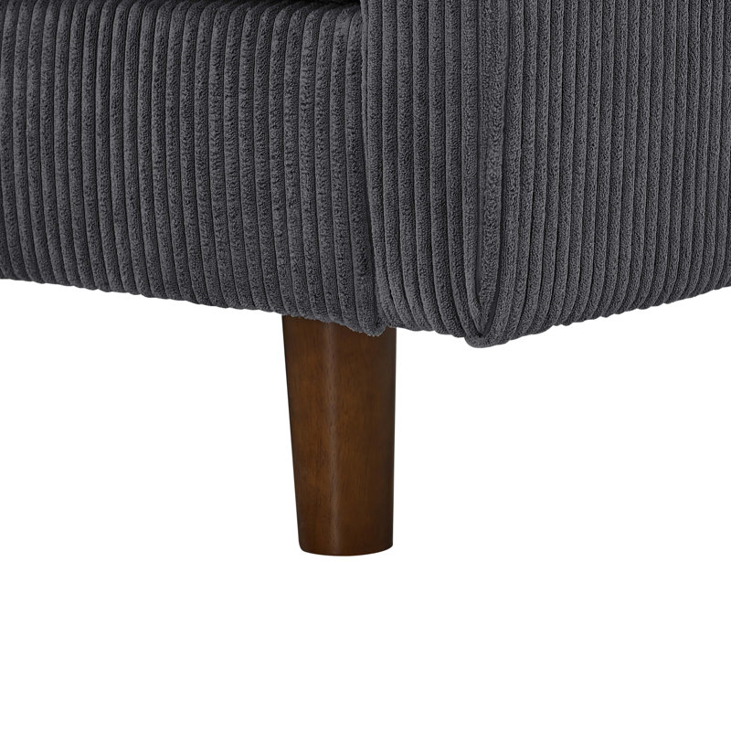 Canapé modulaire 2 pièces Maicee, Gris foncé