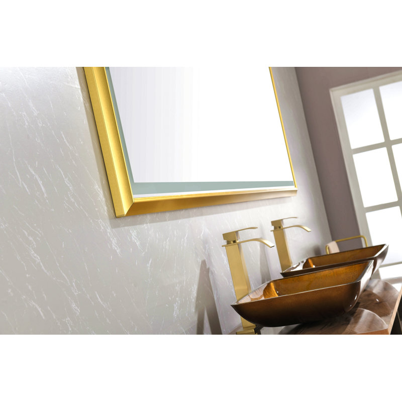 84 po X P 48 po Miroir de salle de bain H, Or