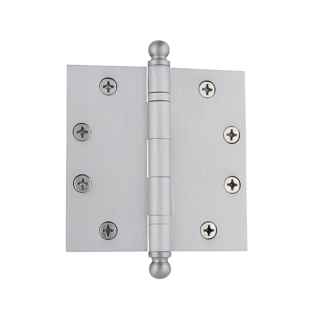 Nostalgic Warehouse 4.5" x 4.5" Ball Tip Heavy Duty Hinge with Square Corners Nostalgic Warehouse 