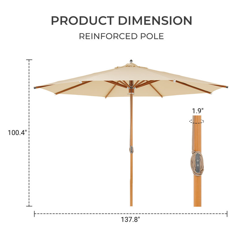 3.5m Market Parasol, Beige