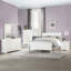 Table de chevet traditionnelle en bois blanc avec 2 tiroirs pour les meubles de chambre à coucher-327725931