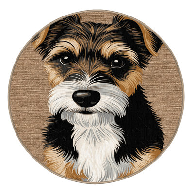 Washable Border Terrier Dogs Area Rug