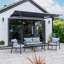 Kos Modern Grey Wicker Rope and Metal Garden Sofa Set with Cushions