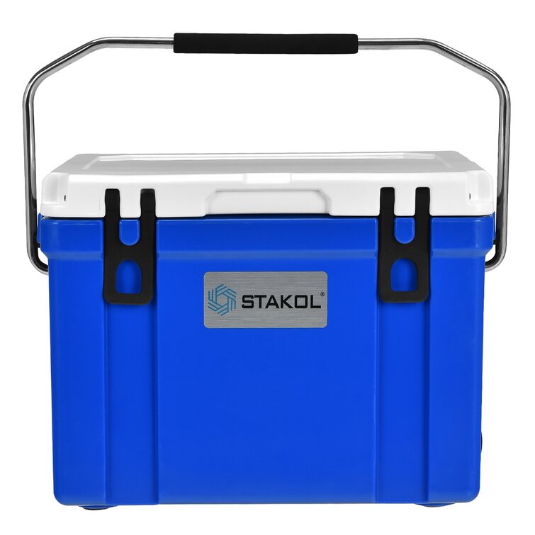 26 Quart Portable Cooler with Food Grade Material-Blue - Blue
